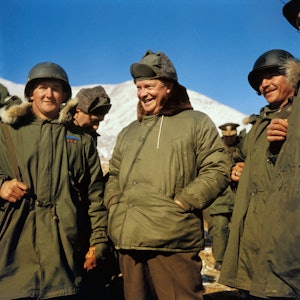 inuit parka history President Dwight D. Eisenhower visiting American troops in Korea in December, 19...