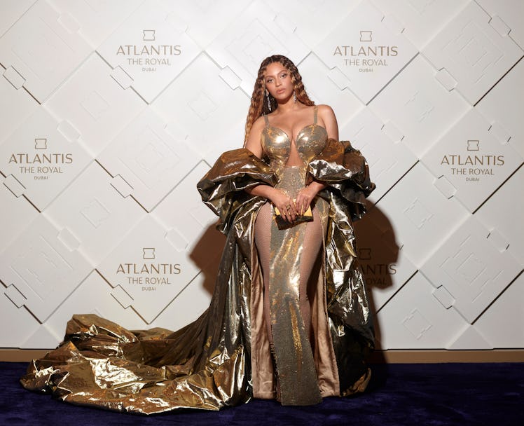 Beyoncé attends the Atlantis The Royal Grand Reveal Weekend, a new ultra-luxury resort on January 21...