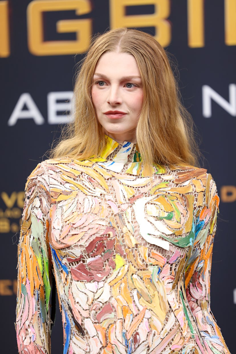 Hunter Schafer attends the Berlin premiere of "Die Tribute Von Panem - The Ballad Of Songbirds & Sna...