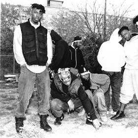 NEW YORK - MAY 9:  Rap group Wu-Tang Clan poses for a portrait on May 8, 1993 in New York City, New ...