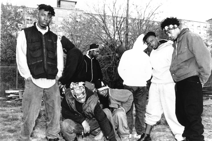 NEW YORK - MAY 9: Rap group Wu-Tang Clan poses for a portrait on May 8, 1993 in New York City, New ...