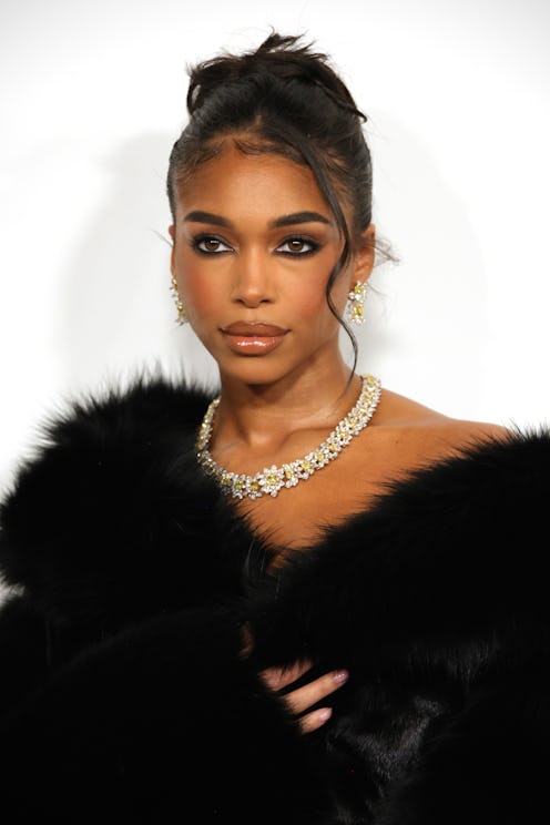 Lori Harvey loose romantic updo