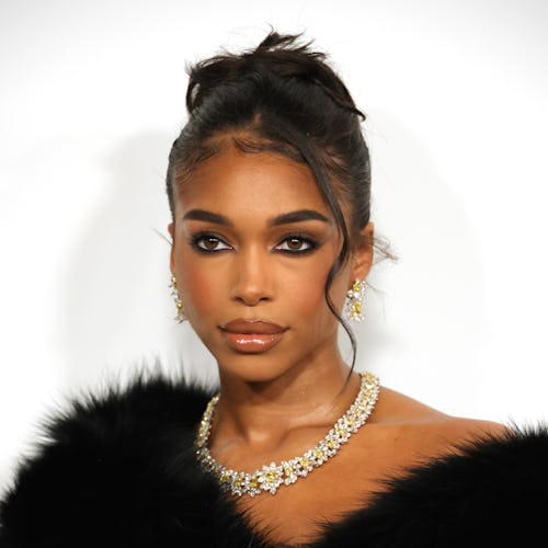 Lori Harvey loose romantic updo