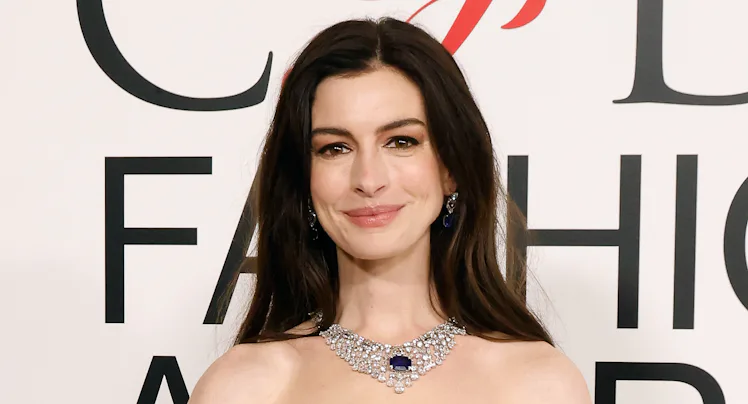 Anne Hathaway attends the 2023 CFDA Awards at American Museum of Natural History on November 06, 202...