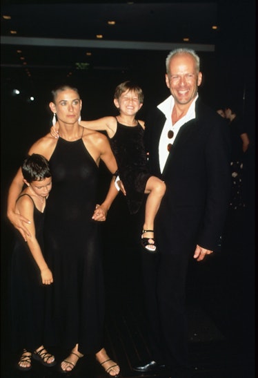 274491 06: Actress Demi Moore, her husband Bruce Willis and their daughters 