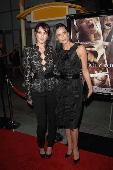 Rumer Willis and Demi Moore attend SUMMIT ENTERTAINMENT'S Premiere of SORORITY ROW 
