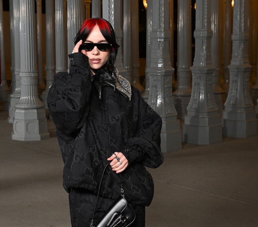 LOS ANGELES, CALIFORNIA - NOVEMBER 04: Billie Eilish, wearing Gucci, attends the 2023 LACMA Art+Film...