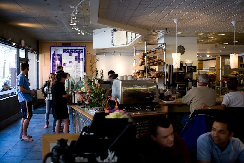 ‘Gilmore Girls’ fans will enjoy coffee at Atticus Bookstore Cafe at Yale Campus in New Haven, Connec…