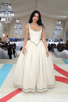 Dua Lipa attends The 2023 Met Gala Celebrating "Karl Lagerfeld: A Line Of Beauty." 