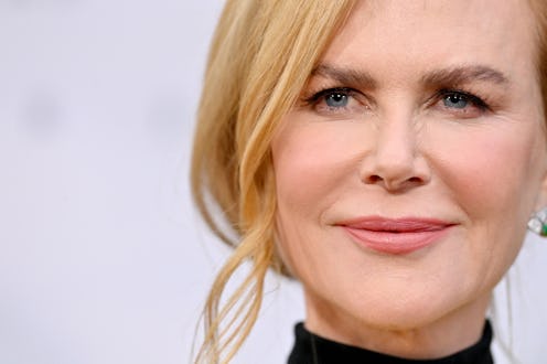 Nicole Kidman blonde hair updo with side bangs