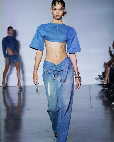 Model on the runway at the Sami Miro Vintage Spring 2024 Collection Runway Show at Studio 525 on Sep...