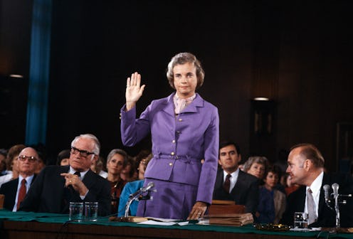 WASHINGTON - 1981:  (NO U.S. TABLOID SALES)  Sandra Day O'Connor is sworn in before the Senate Judic...