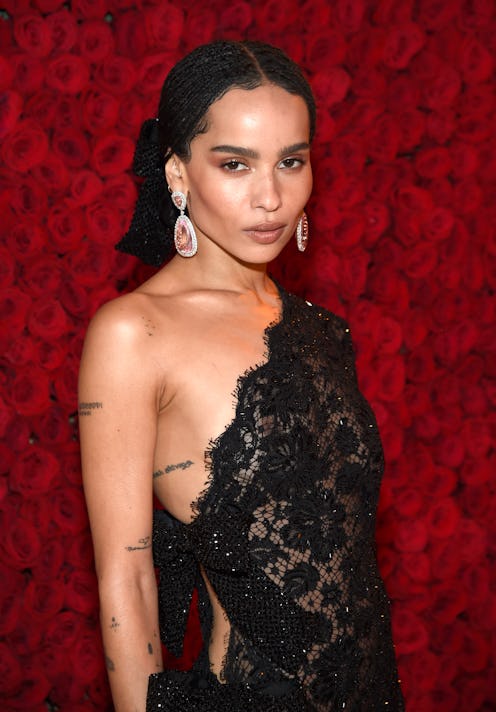 Zoe Kravitz straight eyebrows met gala 2019