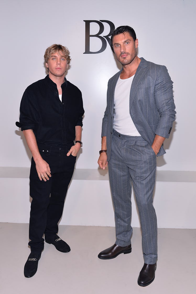 Lukas Gage and Chris Appleton attend the opening of BR Home on Melrose Avenue on September 21, 2023 ...