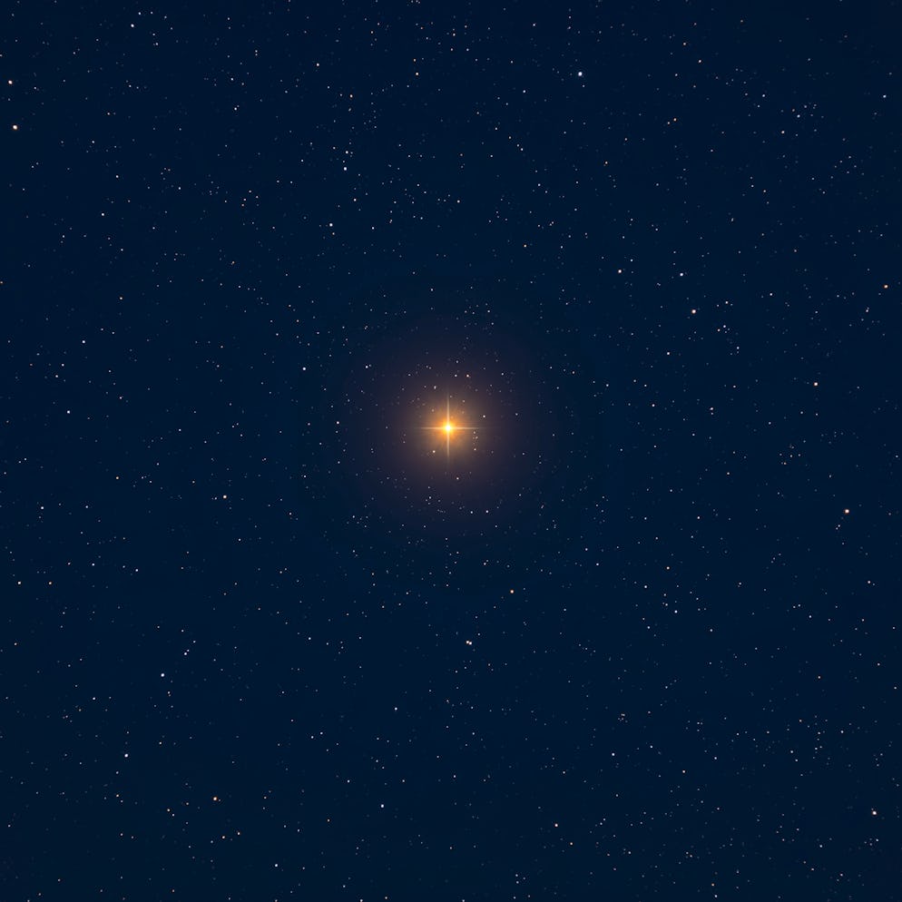 A closeup of Betelgeuse in Orion, taken in moonlight, with the 130mm f/6 apo refractor.   This is a ...