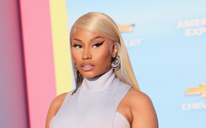 LOS ANGELES, CALIFORNIA - JULY 09: Nicki Minaj attends the World Premiere of "Barbie" at Shrine Audi...