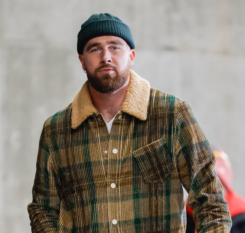 Travis Kelce's outfits seem to be inspired by Taylor Swift's eras.