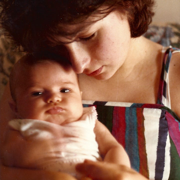 Young mother and baby.