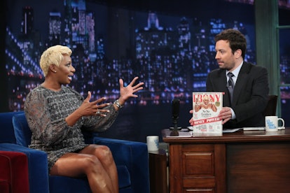 NeNe Leakes, of The Real Housewives of Atlanta, with Jimmy Fallon in 2013. 