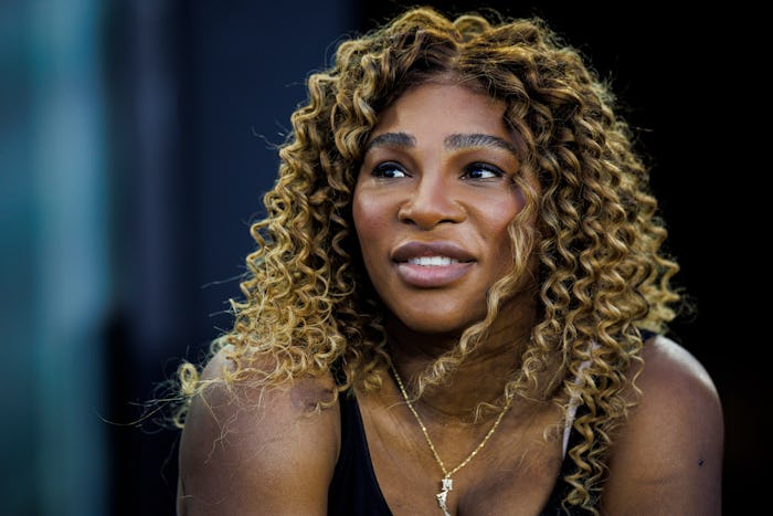 Serena Williams wore her baby at a business meeting.