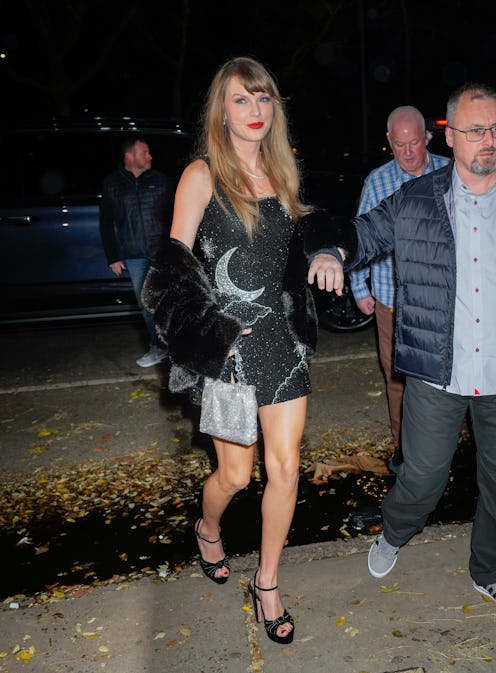 Taylor Swift wore a celestial Midnights-inspired little black dress for her birthday.