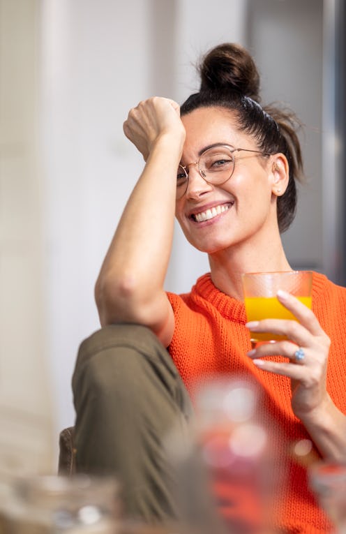 stylish woman wearing glasses