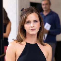 Emma Watson ribbon bow hairstyle