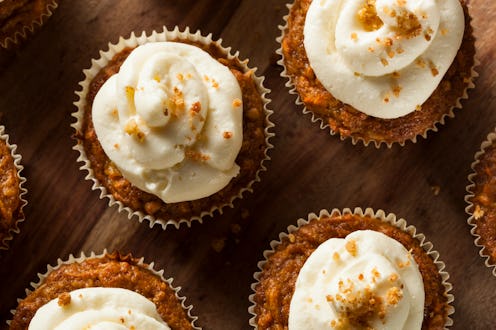 Homemade Carrot Cupcakes with Cream Cheese Frosting for Easter