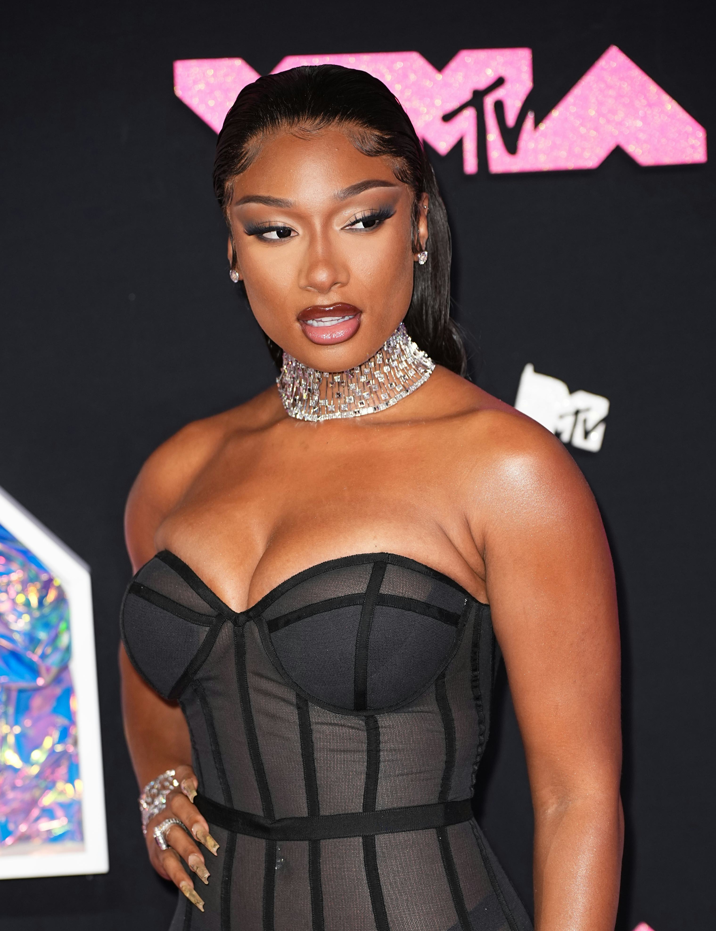 NEWARK, NEW JERSEY - SEPTEMBER 12: Megan Thee Stallion attends the MTV Music Video Awards at the Pru&hellip;
