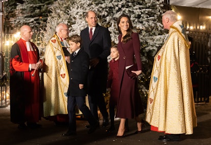 Prince George of Wales,  Prince William, Prince of Wales, Princess Charlotte of Wales and Catherine,...