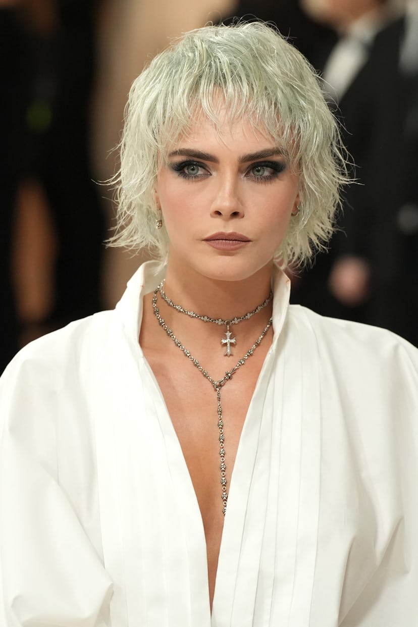 NEW YORK, NEW YORK - MAY 01: Cara Delevingne attends The 2023 Met Gala Celebrating “Karl Lagerfeld: …