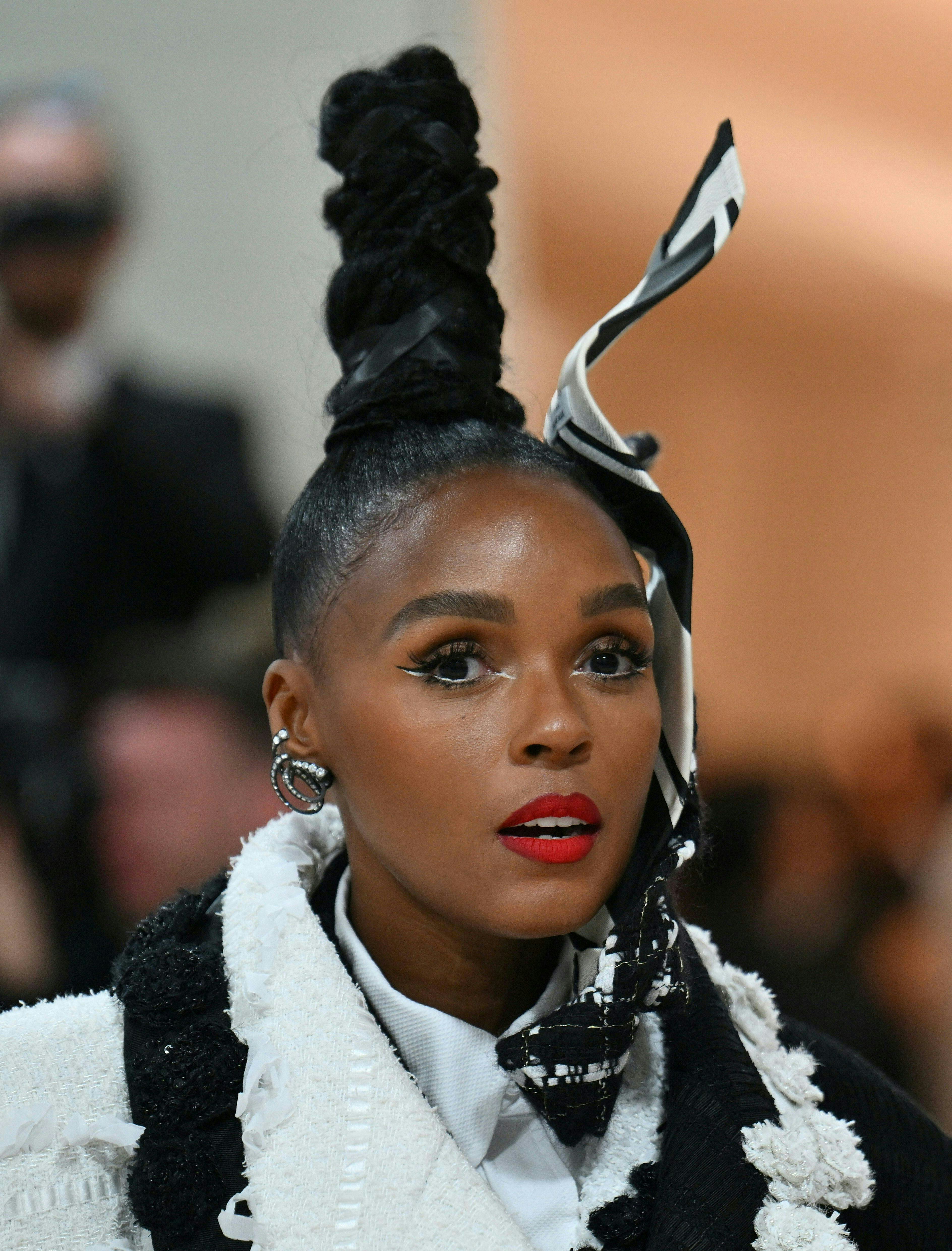 US actress/singer Janelle Monae arrives for the 2023 Met Gala at the Metropolitan Museum of Art on M&hellip;