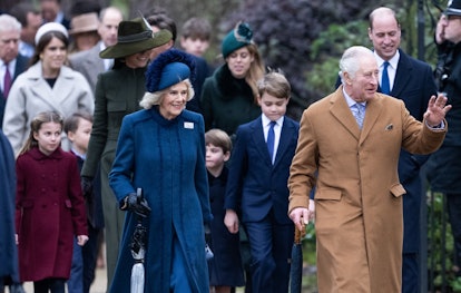 Princess Charlotte, Catherine, Princess of Wales, Camilla, Queen Consort, Prince Louis, Prince Georg...