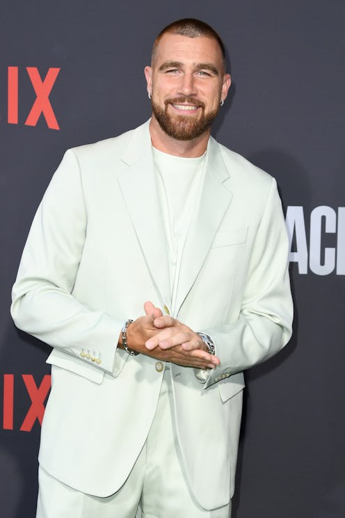 Travis Kelce (at the LA Premiere of Netflix's "Quarterback") revealed he's a dog person, not a cat p...