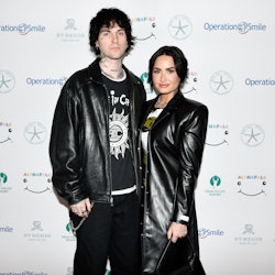 PARK CITY, UTAH - APRIL 01: (R-L) Demi Lovato and Jutes attend Operation Smile's 11th annual Celebri...