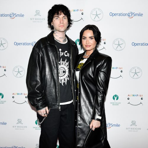 PARK CITY, UTAH - APRIL 01: (R-L) Demi Lovato and Jutes attend Operation Smile's 11th annual Celebri...