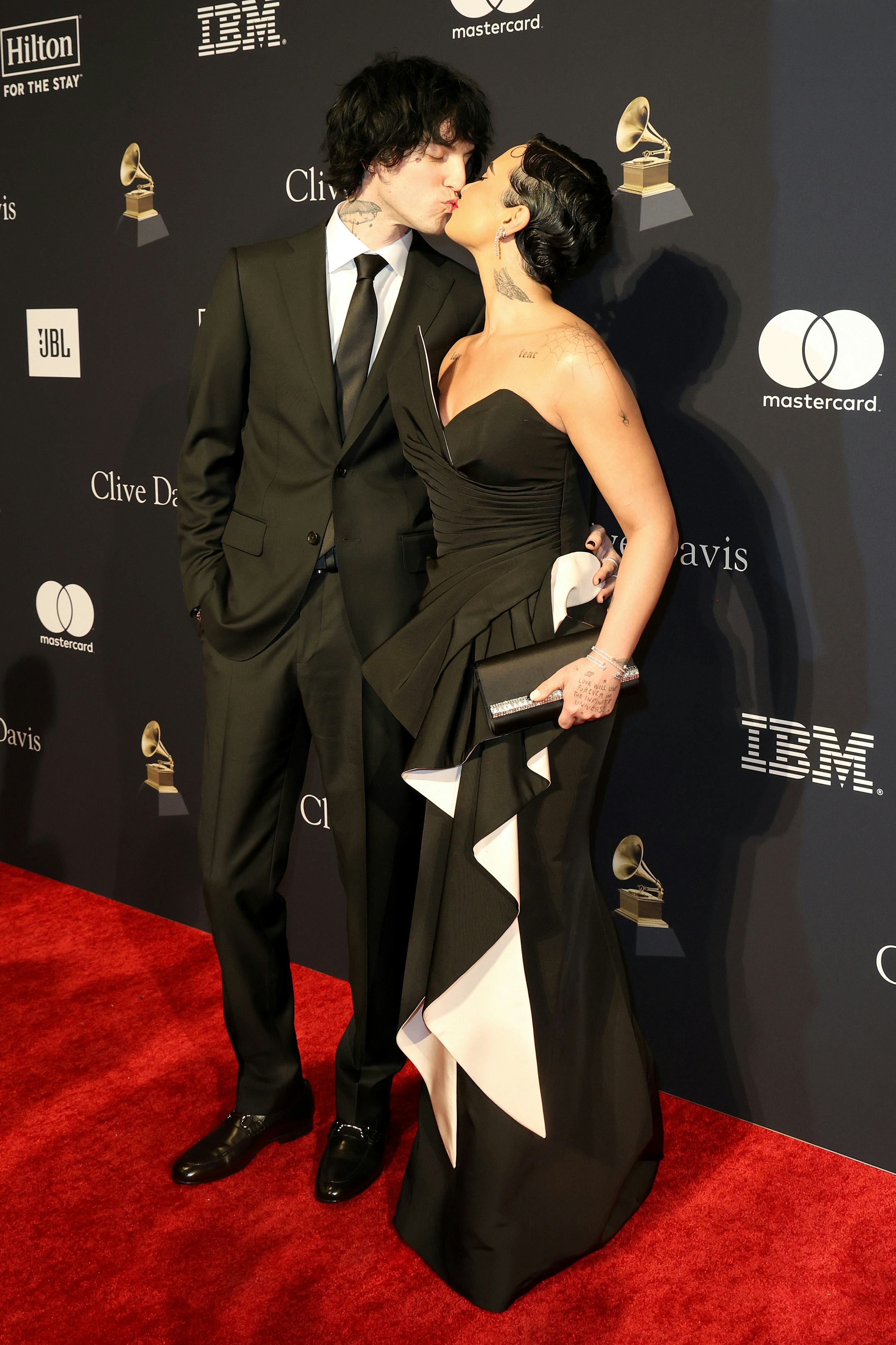 BEVERLY HILLS, CALIFORNIA - FEBRUARY 04: (FOR EDITORIAL USE ONLY) Jutes (L) and Demi Lovato attend t&hellip;