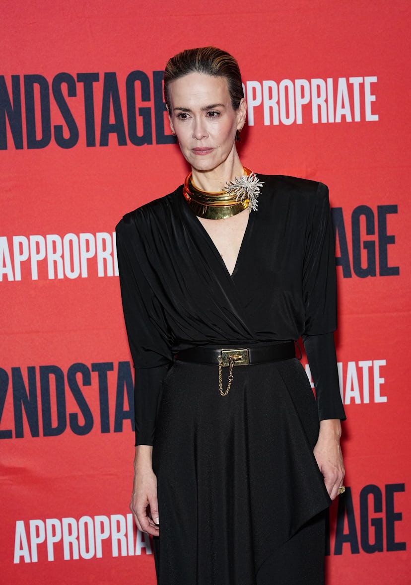 NEW YORK, NEW YORK - DECEMBER 18: Sarah Paulson attends the "Appropriate" Broadway opening night aft...