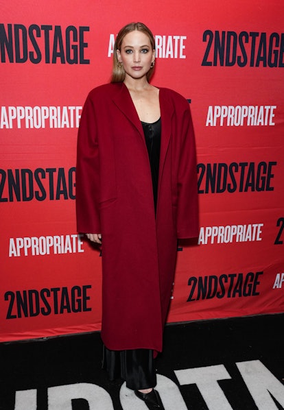 Jennifer Lawrence red coat