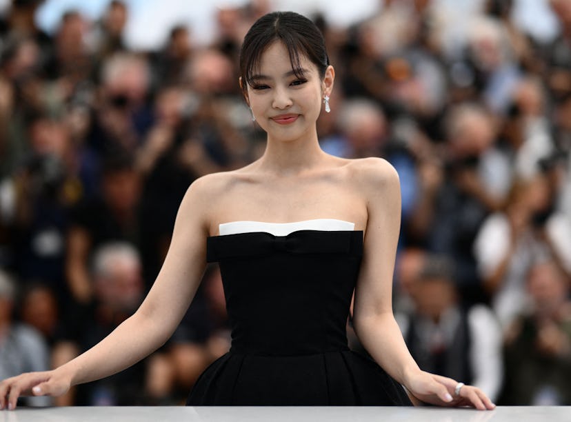 South Korean singer and actress Jennie Kim poses during a photocall for the film "The Idol" at the 7...