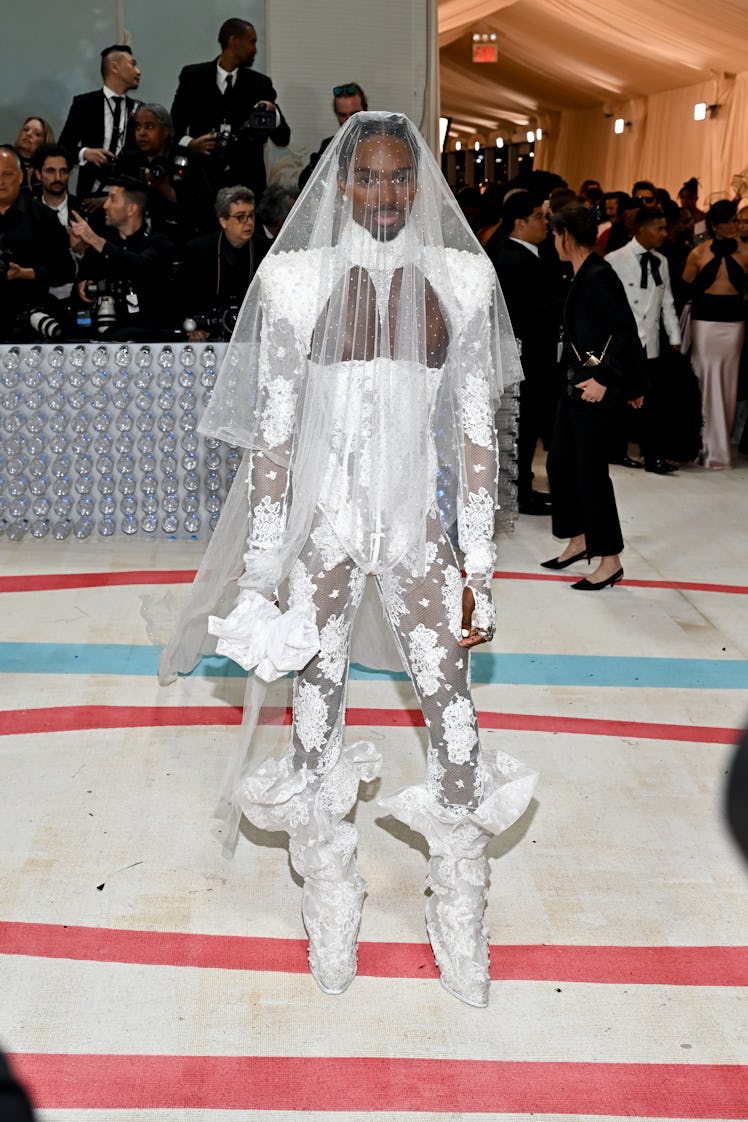 Alton Mason at the 2023 Met Gala: Karl Lagerfeld: A Line of Beauty held at the Metropolitan Museum o...