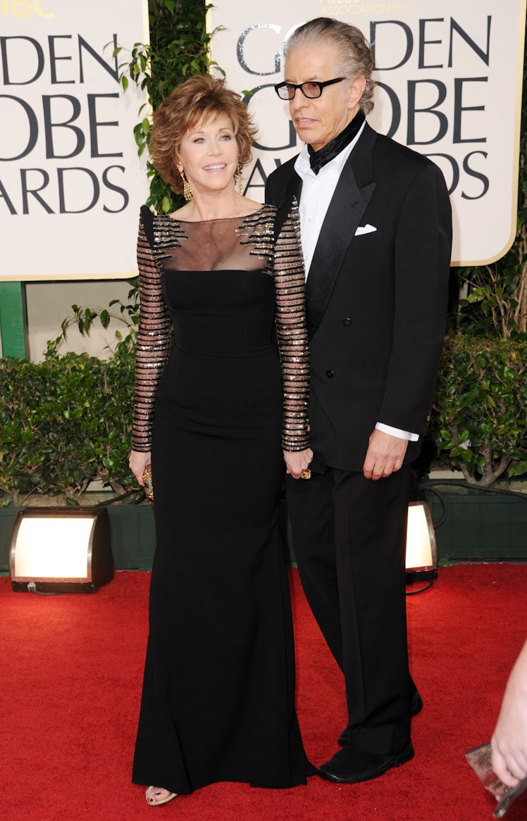 Jane Fonda and music producer Richard Perry arrive at the 68th Annual Golden Globe Awards