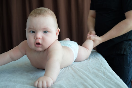 Baby massage helps moms with depression.