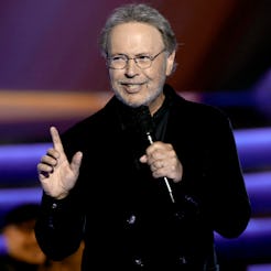 LOS ANGELES, CALIFORNIA - FEBRUARY 05: Billy Crystal speaks onstage during the 65th GRAMMY Awards at...