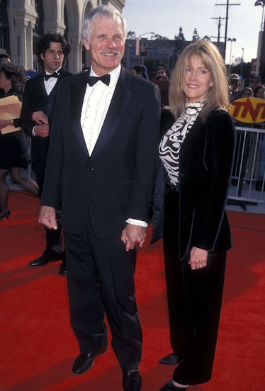 Ted Turner and actress Jane Fonda attend the Fourth Annual Screen Actors Guild Awards 
