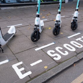 Beryl Escooter sharing scooters in a designated parking area which sees escooters reinstated after b...