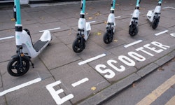 Beryl Escooter sharing scooters in a designated parking area which sees escooters reinstated after b...
