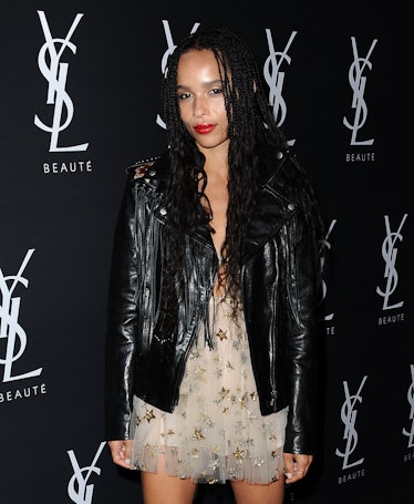 Zoe Kravitz wears boho braids and celebrates her new role with Yves Saint Laurent Beauty at Gibson B...