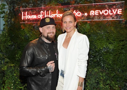 LOS ANGELES, CA - JUNE 02:  Guitarist Benji Madden and actress Cameron Diaz attend House of Harlow 1...