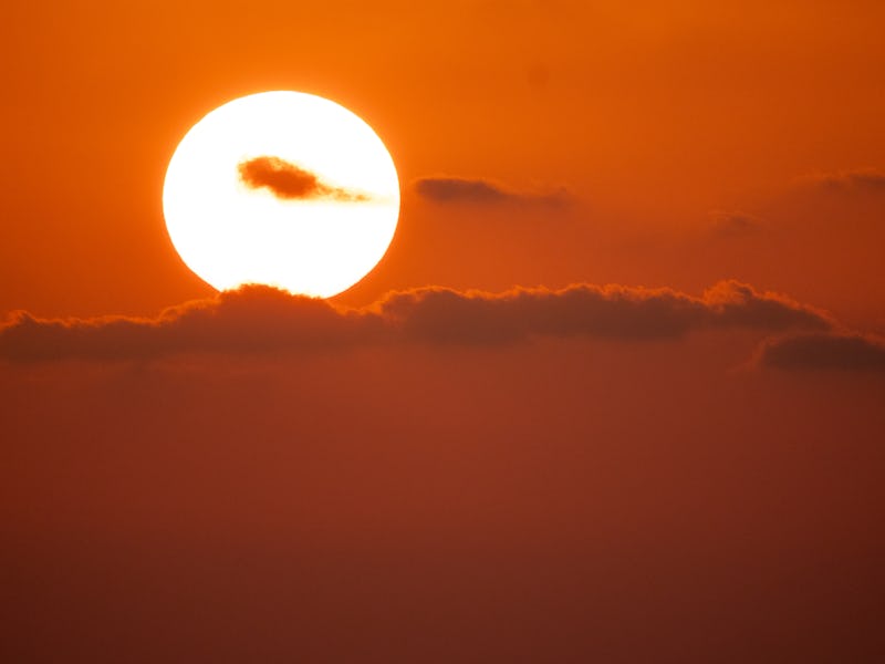 Sunset on sea during golden hour